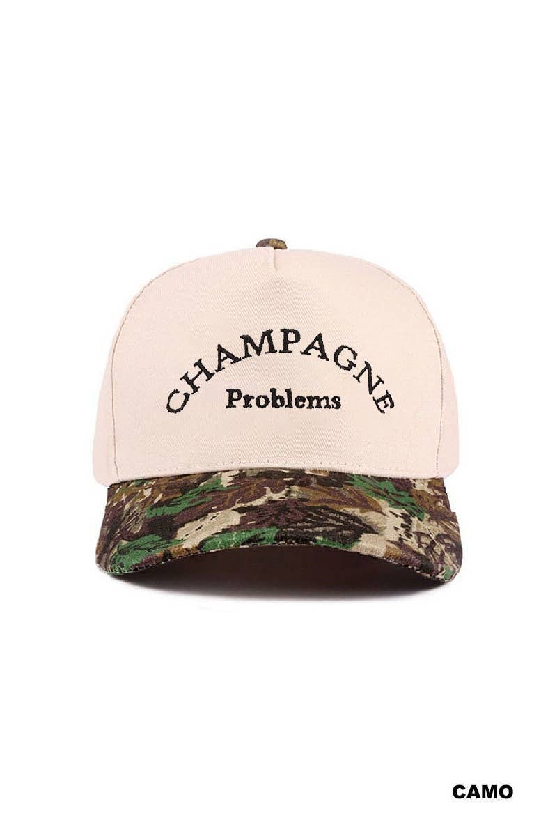 42POPS – wholesale Baseball cap – Women's – ,...._ 0807 Champagne Problems Two Tone Canvas Cotton Cap SI-284780