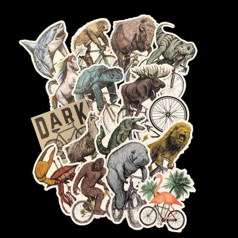Dark Cycle Clothing – Engroshandel Klistermærke – Puddel På En Cykel Vinyl Sticker1