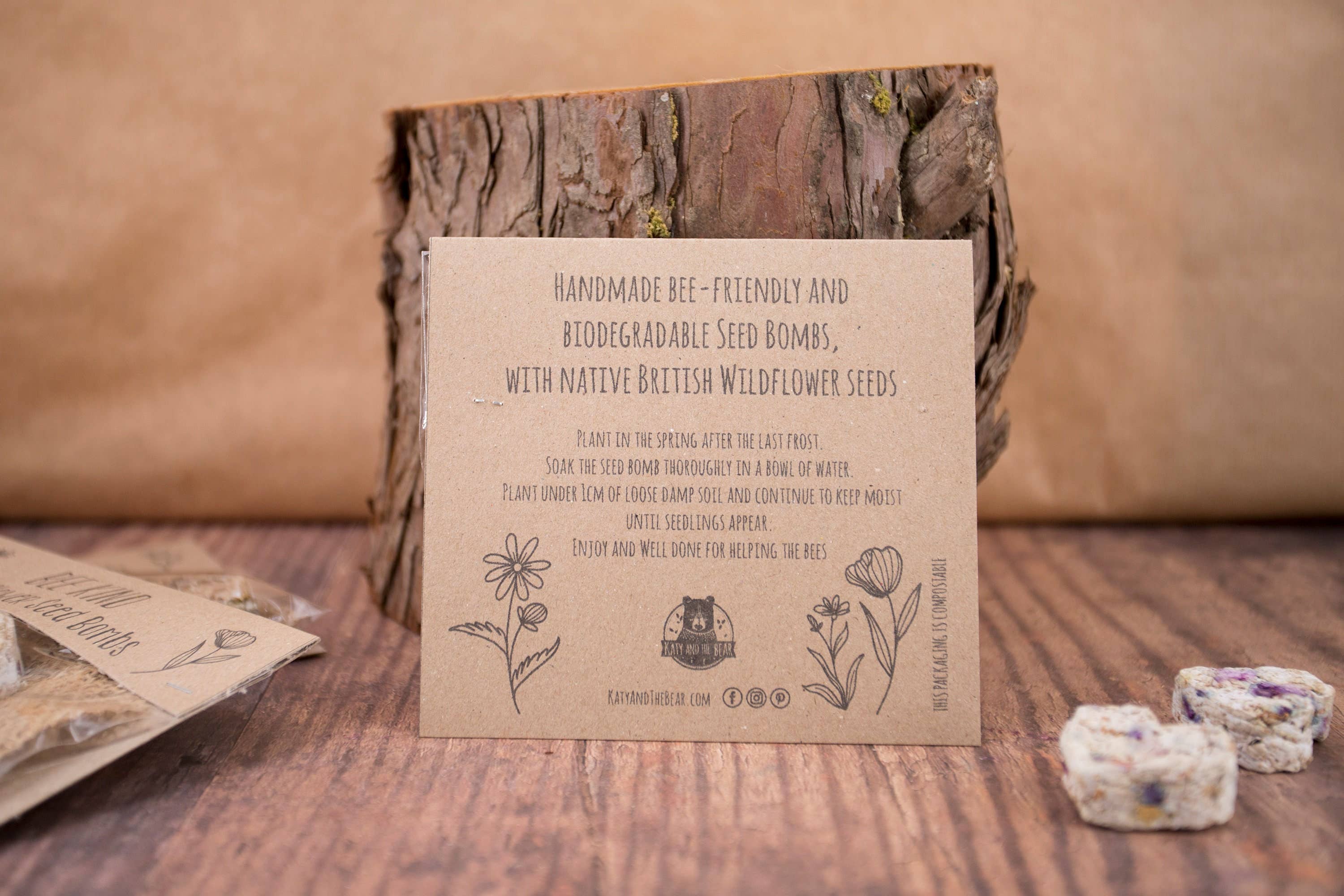 Katy and the Bear - Wholesale Zaadjes voor platten - Bee You Wildflower Seedbombs - ALLEEN KOPERS IN HET VK2