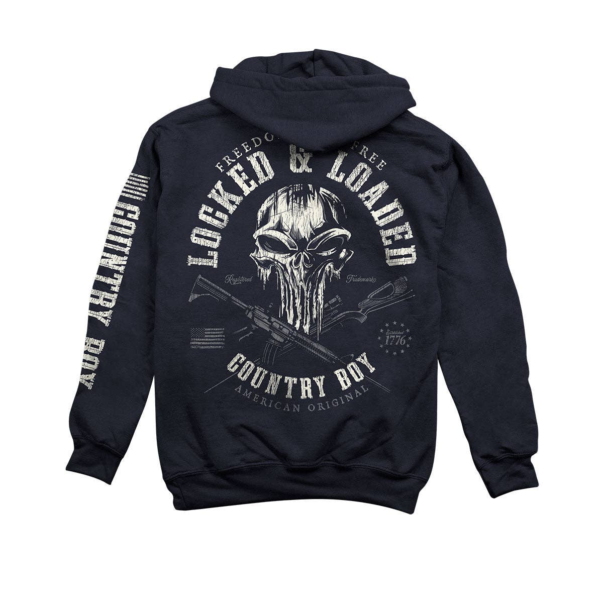 Wholesale Country Boy® Men's Hoodie CB Locked Loaded Skull for