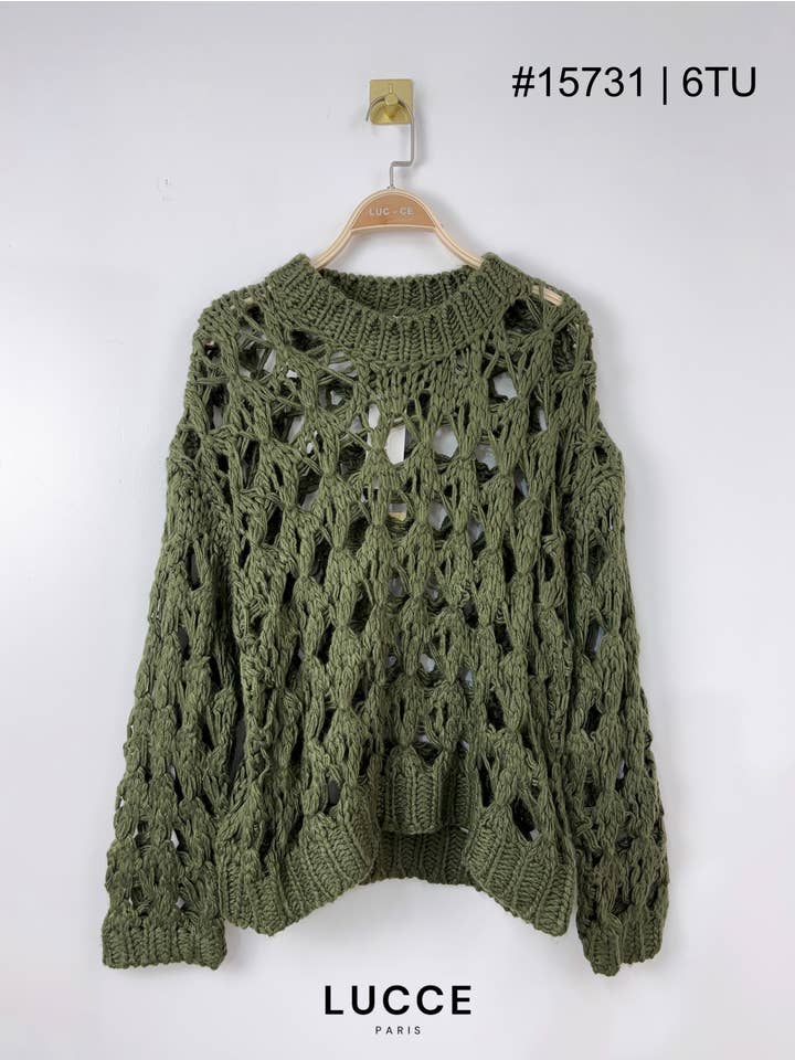 LUCCE - Wholesale Knit Sweater - Women's - Hole sweater - PU157312