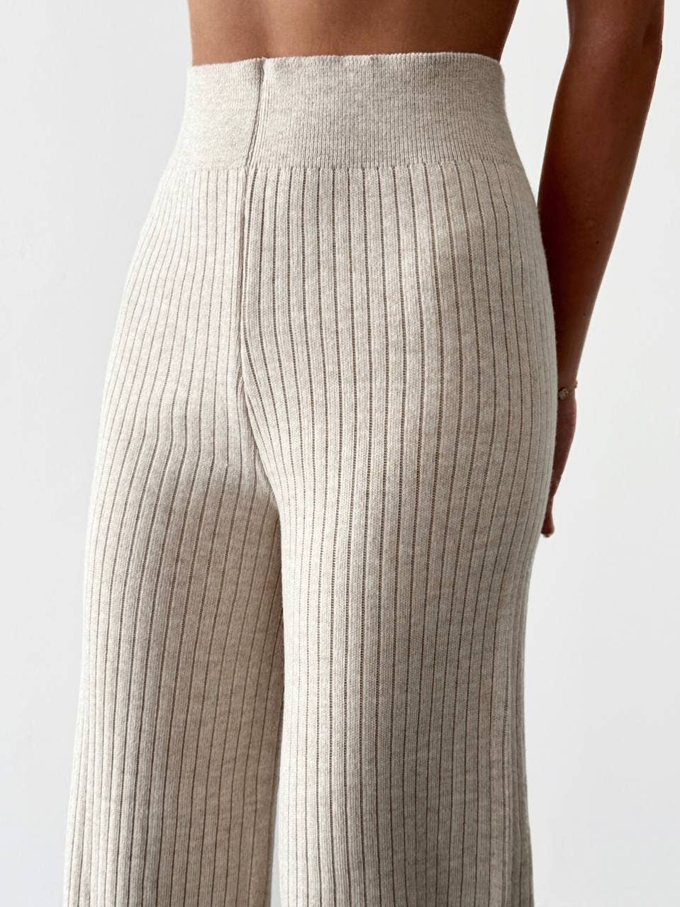 Anaz - Wholesale Pants - Women's - Ribbed Knit Wide-Leg Pants1