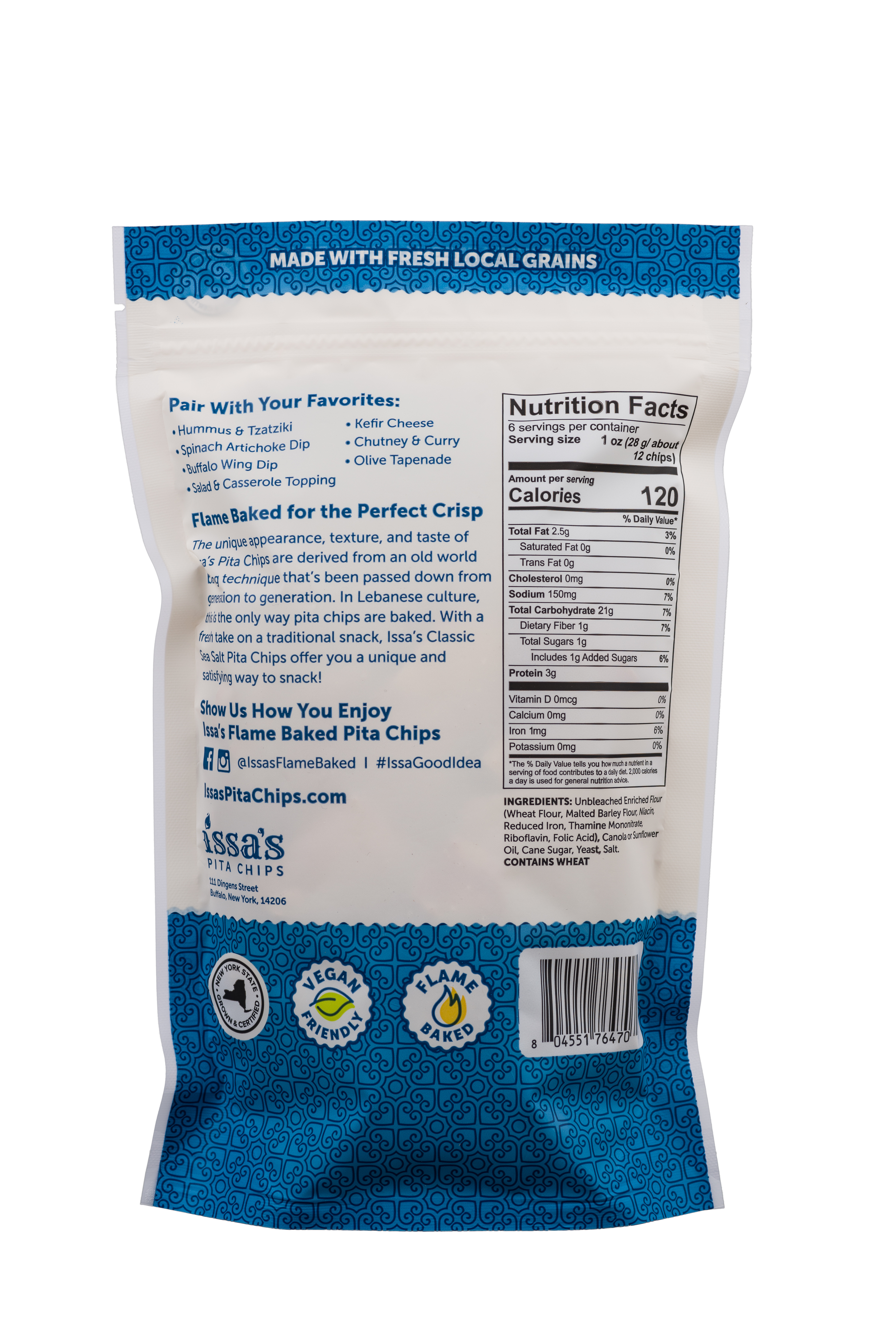 Issa's Pita Chips - Wholesale Chips - Issa's Sea Salt Pita Chips1