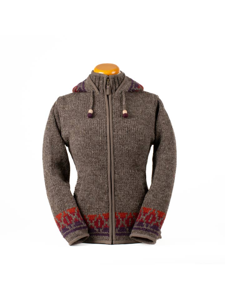 Lost Horizons Knitwear – Ships from USA - Wholesale Knit Sweater - Women's - Misty Wool Knit Sweater with Lined Hood7