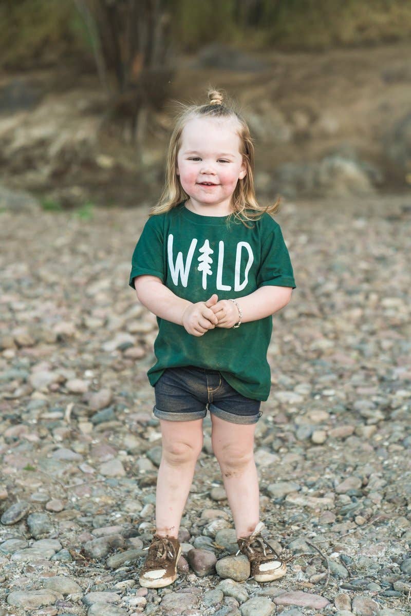 Keep Nature Wild - Wholesale Screen Printed T-Shirt - Kids - Wild Pine Toddler Tee | Heather Forest8
