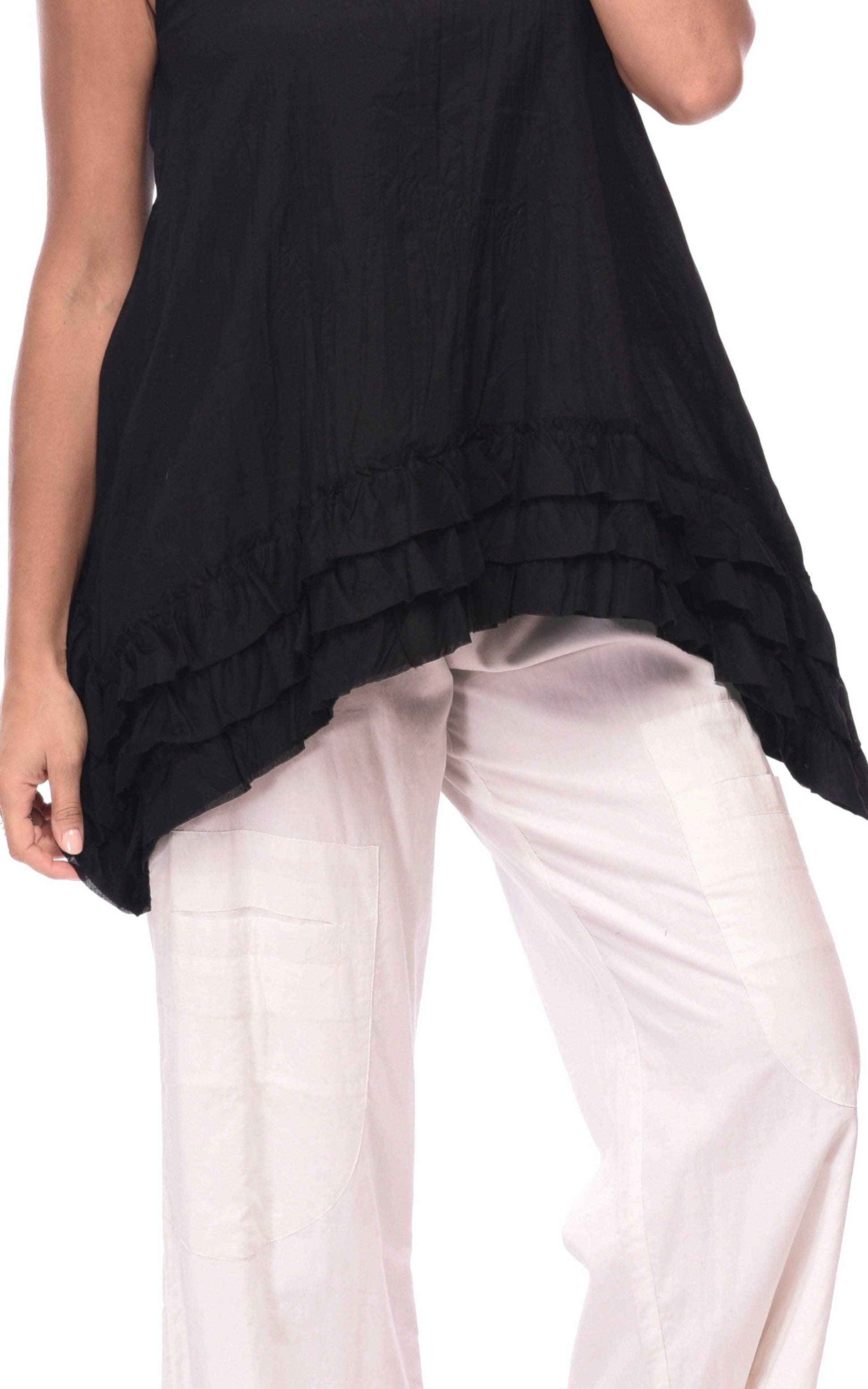 Tulip Clothing – Engroshandel Tunika - Dame – CV3 Tank Lily i Sort*3