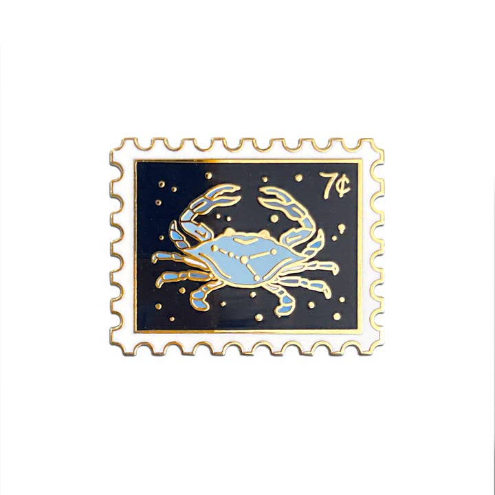 Cancer Zodiac Enamel Pin (Gift) for wholesale by Sablewood Paper Company
