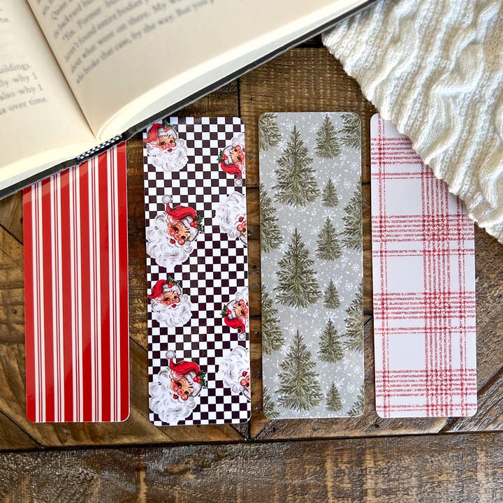 Little Turkey Shoppe - Wholesale Bookmark - Retro Santa Bookmark Set5
