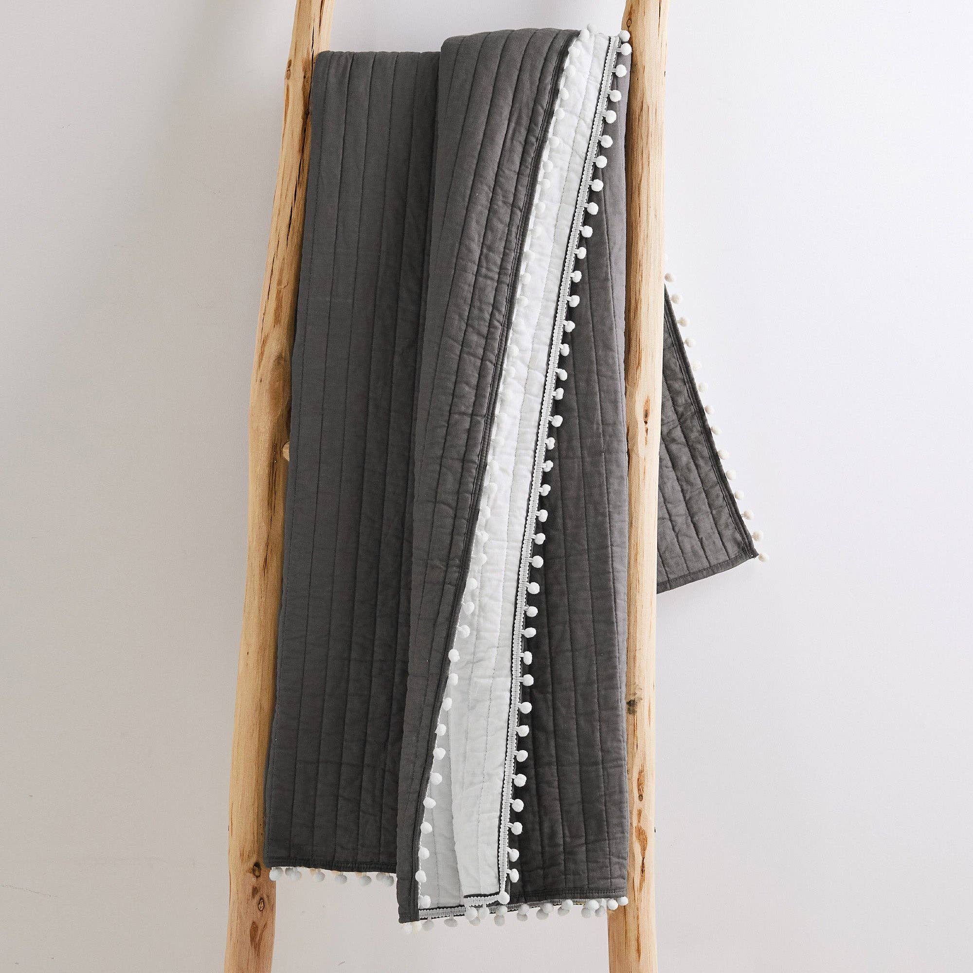 Levtex Home - Wholesale Throw Blanket - Pom Pom Quilted Throw10