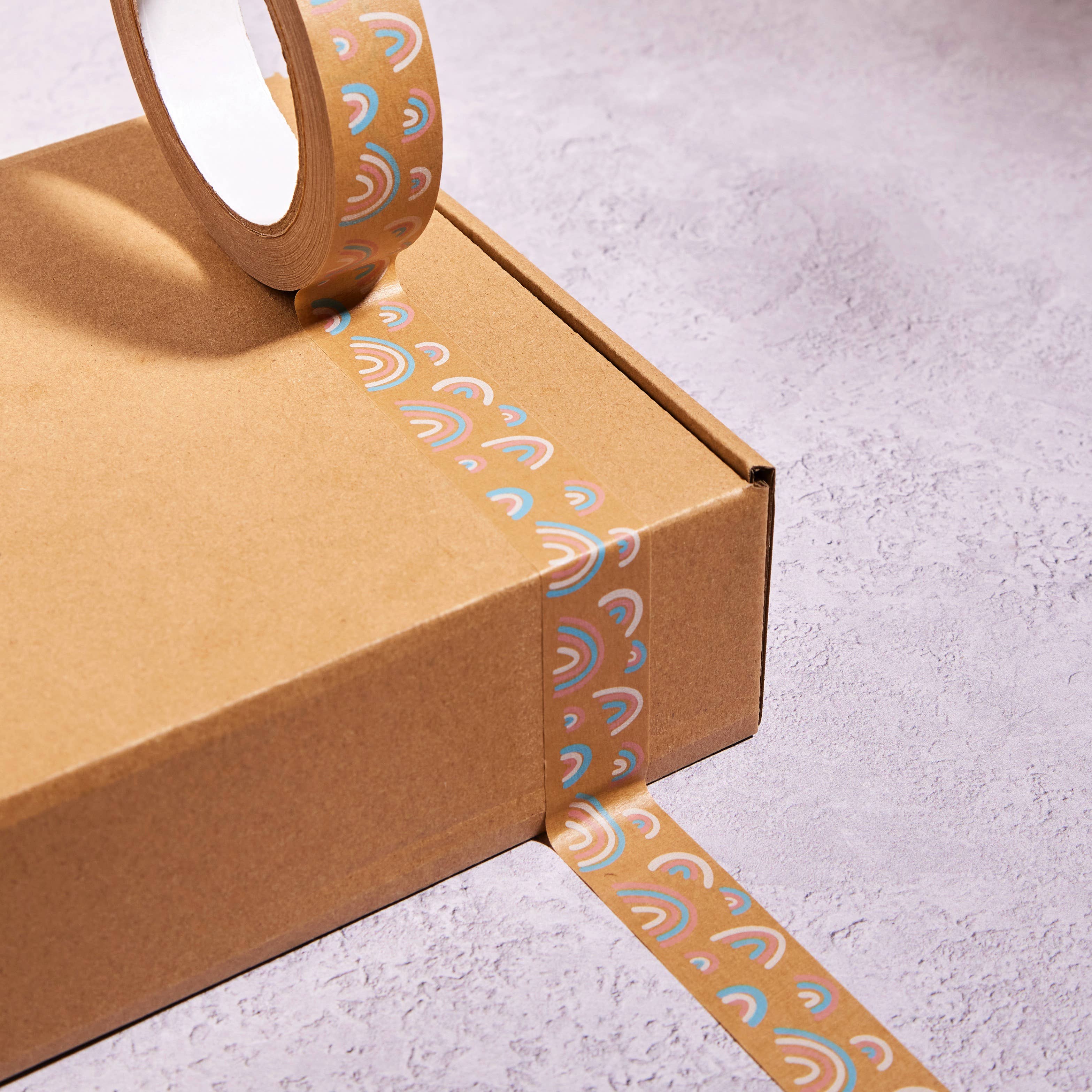 Sonder Tapes Ltd – wholesale Tape – Printed Paper Sticky Tape - Rainbow Print1