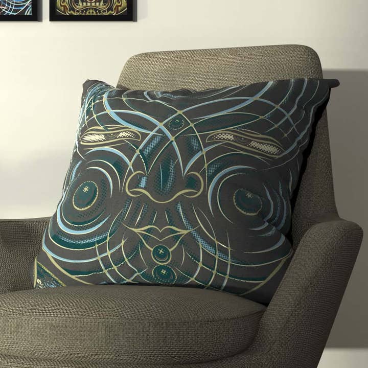 Cuscino Yogabhoga Water Face - Grigio per la vendita all'ingrosso da parte di symbolika