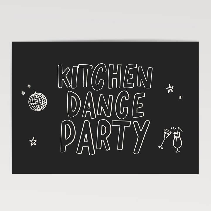 Kitchen Dance Party Art Print for wholesale by The Shy Zebra Print Company