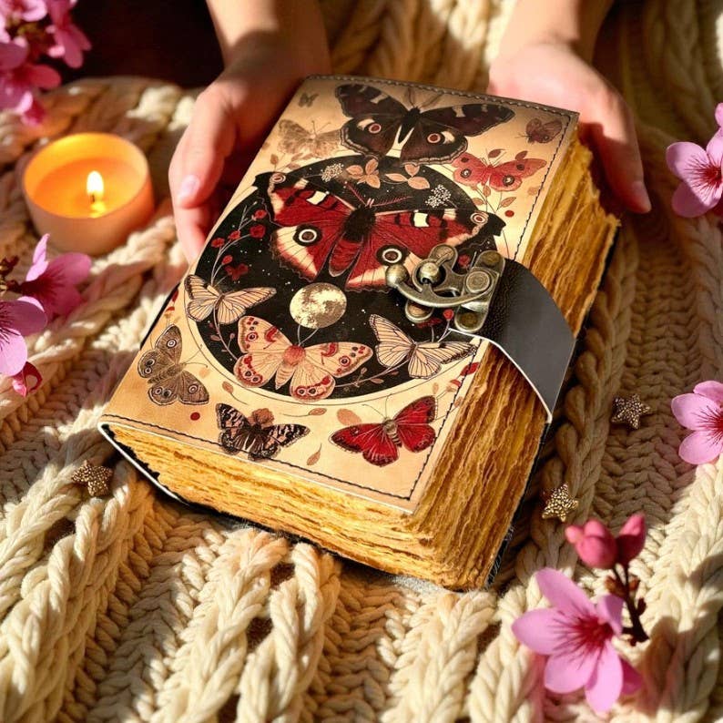 Leatherooze - Wholesale Journal/Diary - Butterfly Leather handmade Journal-200 Pages 7x5 inches6