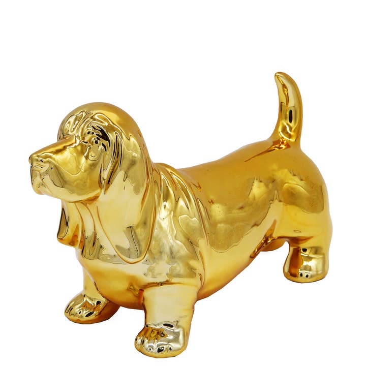 NAYOTHECORGI - Wholesale Decorative Figurine - Standing Basset Hound Ceramic Statue
