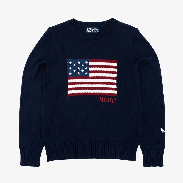 Maglione Mystic Flag da donna in blu marino per la vendita all'ingrosso da parte di The Just Brand