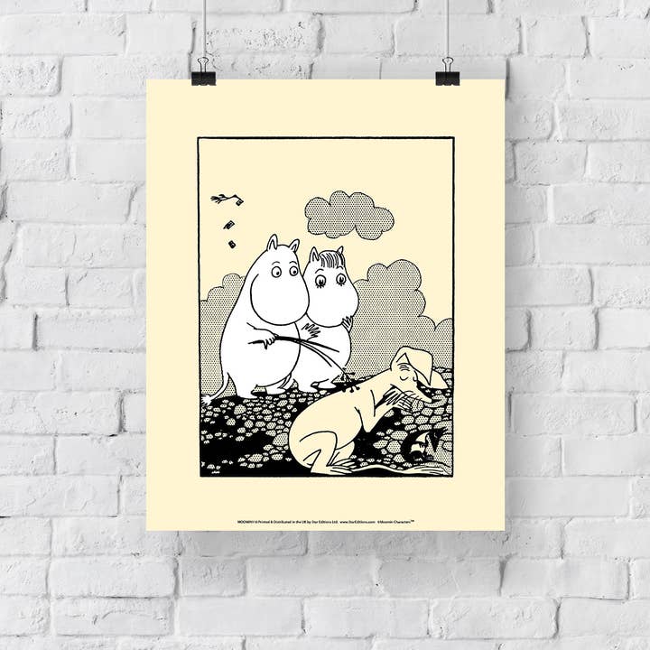 Star Editions - Wholesale Art Print - Moominmamma With Sniff And Moomintroll - Premium Art Print