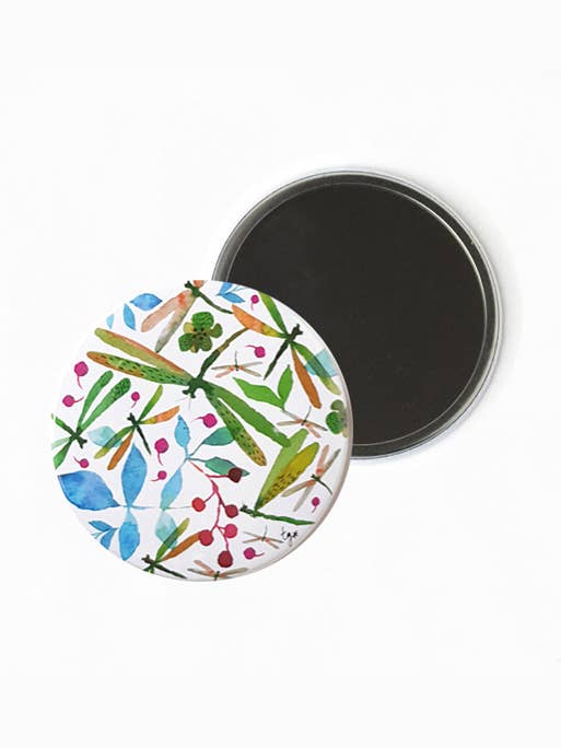 MIROIR DE POCHE LIBELLULE BOTANIQUE pour la vente par Thévy Guex