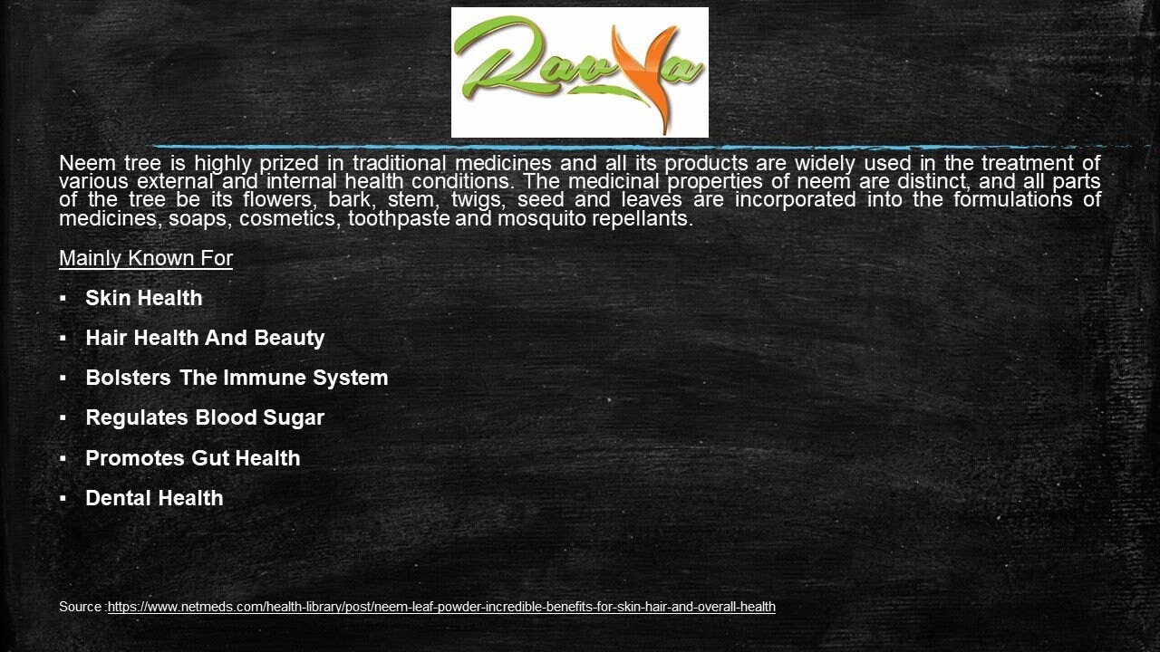 Ravya Herbal – Großhandel Kräuter – Neem-Pulver (100% rein und natürlich angebaut)1