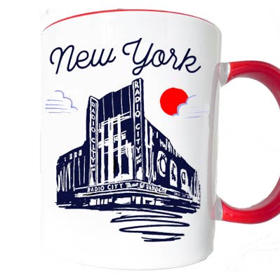 Radio City Music Hall Manhattan Schets Mok voor wholesale door Happy Place by Lola Star