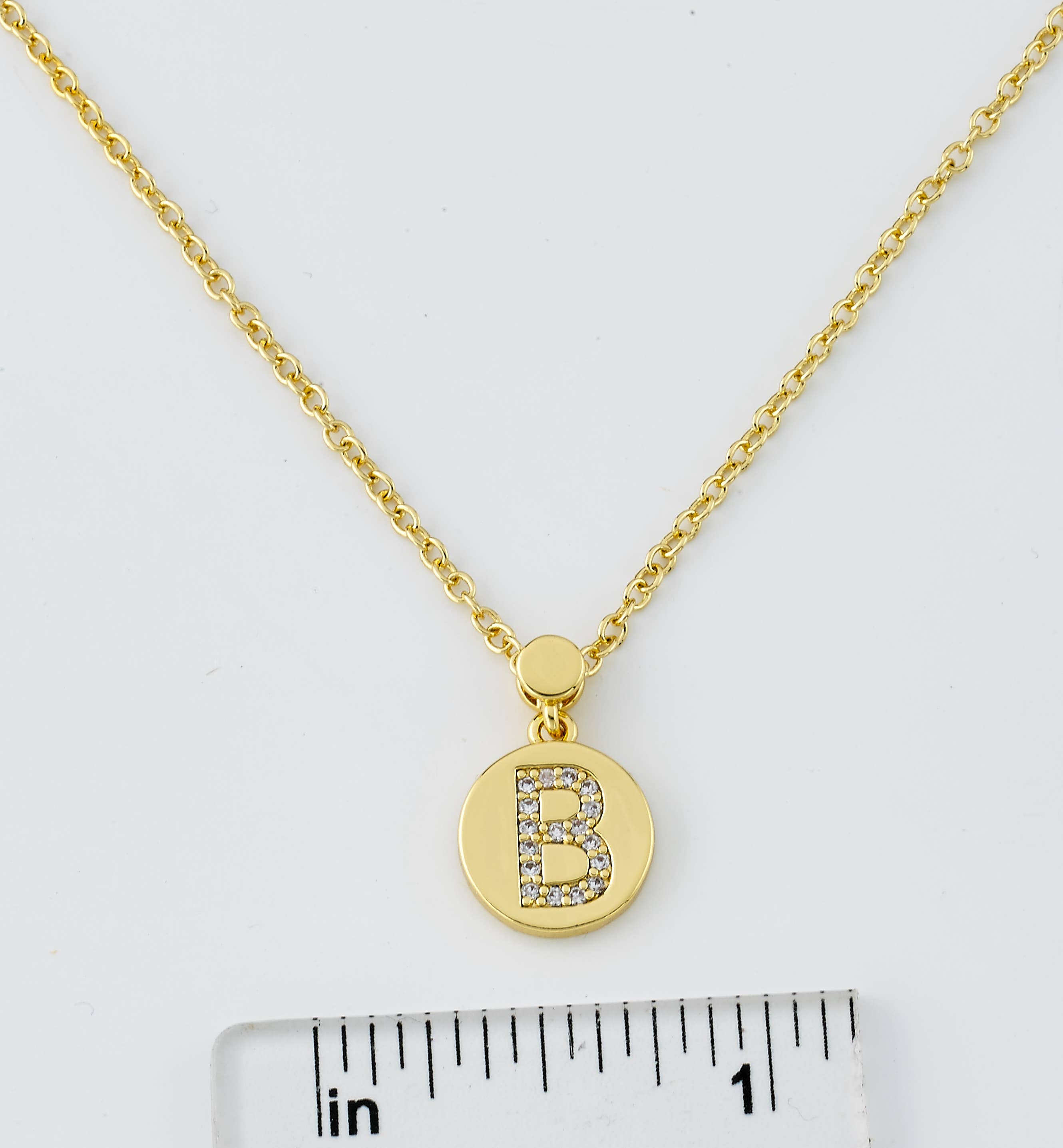 Little Miss Twin Stars - Wholesale Pendant/Charm Necklace - LMTS Classic! Initial Disc Pendant Necklace90