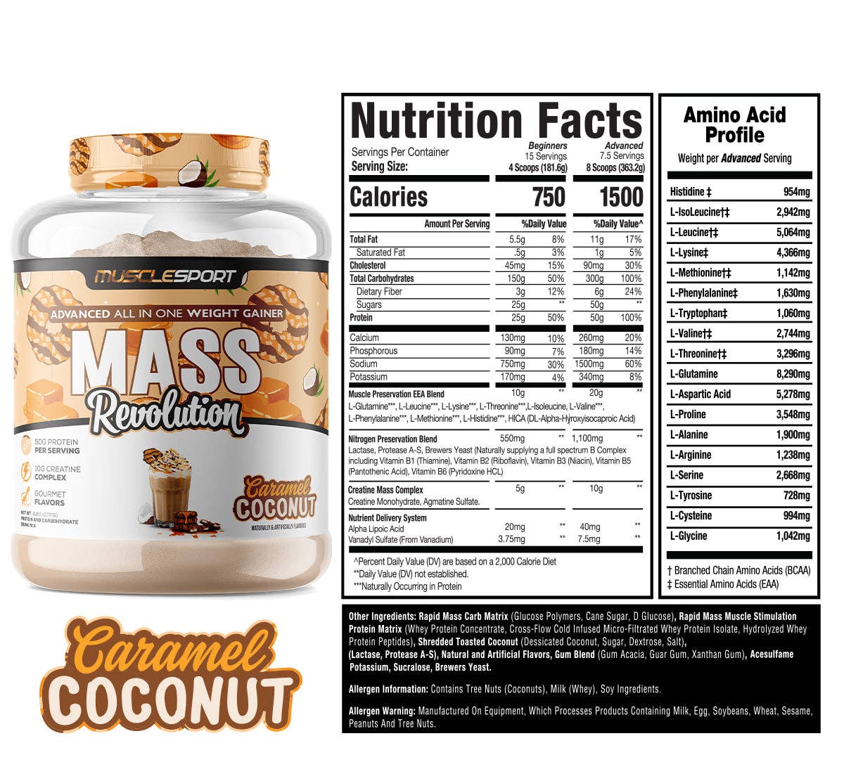 MuscleSport - Wholesale Protein/Superfood Powder - Mass Revolution™ Mass Gainer 6lb5