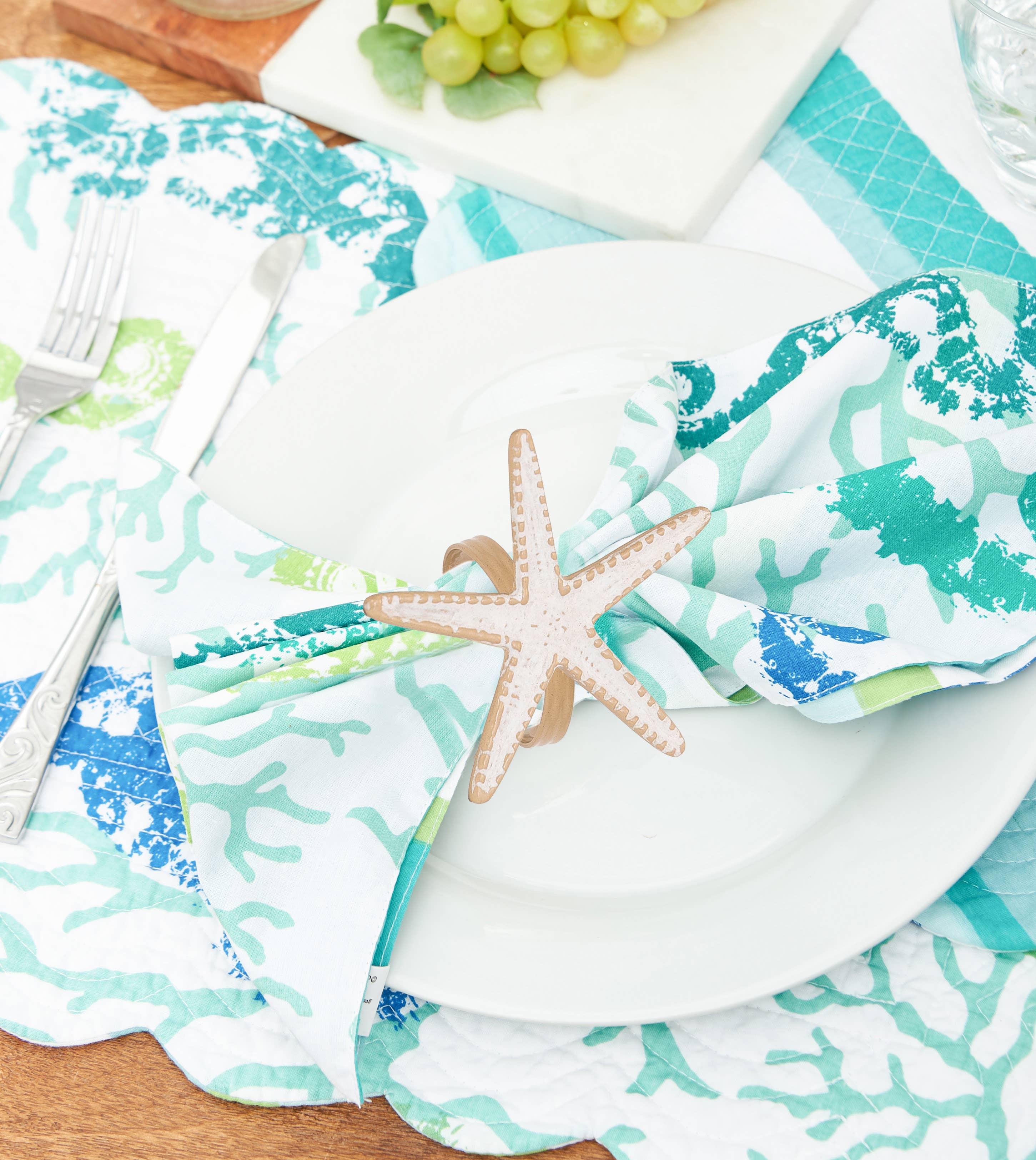 C&F Home - Wholesale Napkin Ring - Starfish Whitewashed Napkin Ring1