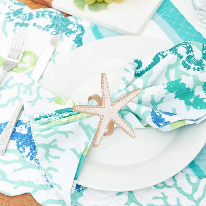 C&F Home - Wholesale Napkin Ring - Starfish Whitewashed Napkin Ring1