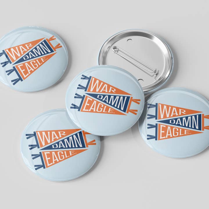 Cute As A Button – Großhandel Anstecker/Button – Auburn War Damn Eagle Wimpel Flaggen Button3