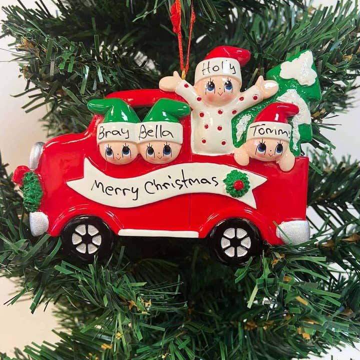 Decorazione natalizia personalizzata per il Giorno dell'albero, per famiglie di 4 persone per la vendita all'ingrosso da parte di memory Box