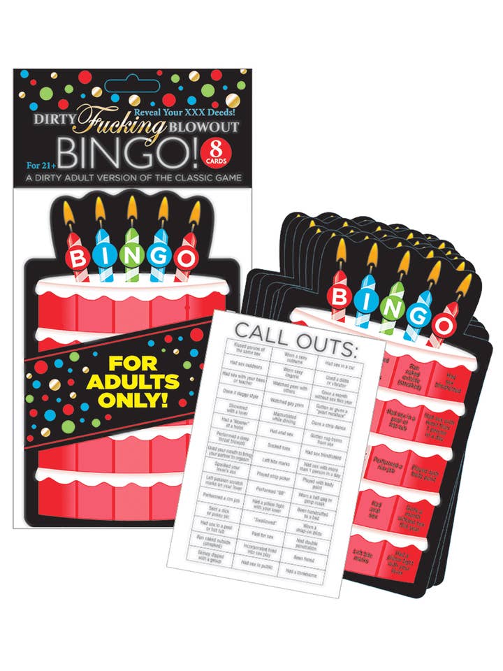 Dirty Fucking Blowout Bingo- Party Game for wholesale by Little Genie Productions