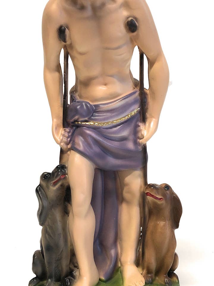 Saint Lazarus statue 35 cm in plaster for wholesale by Costa Articoli Religiosi