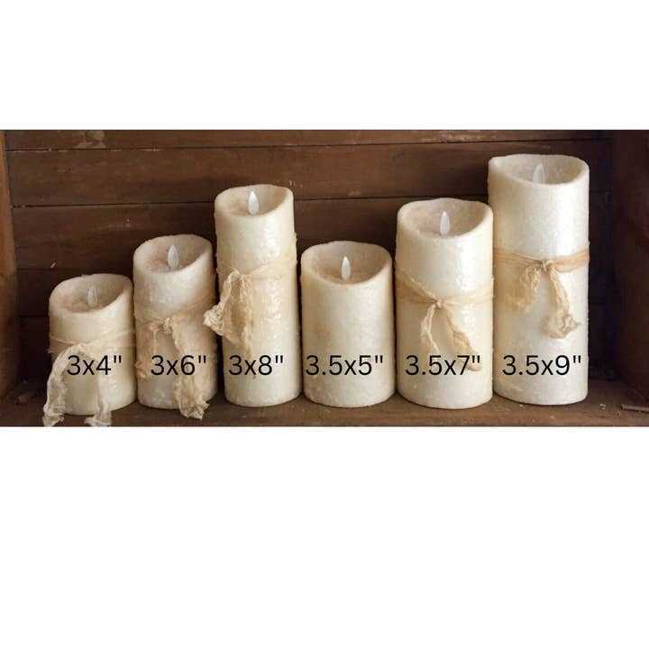 Raggedy Junction - Wholesale Flameless Candle - 3x6" Moving Flame Flameless Timer Pillar Candle 2