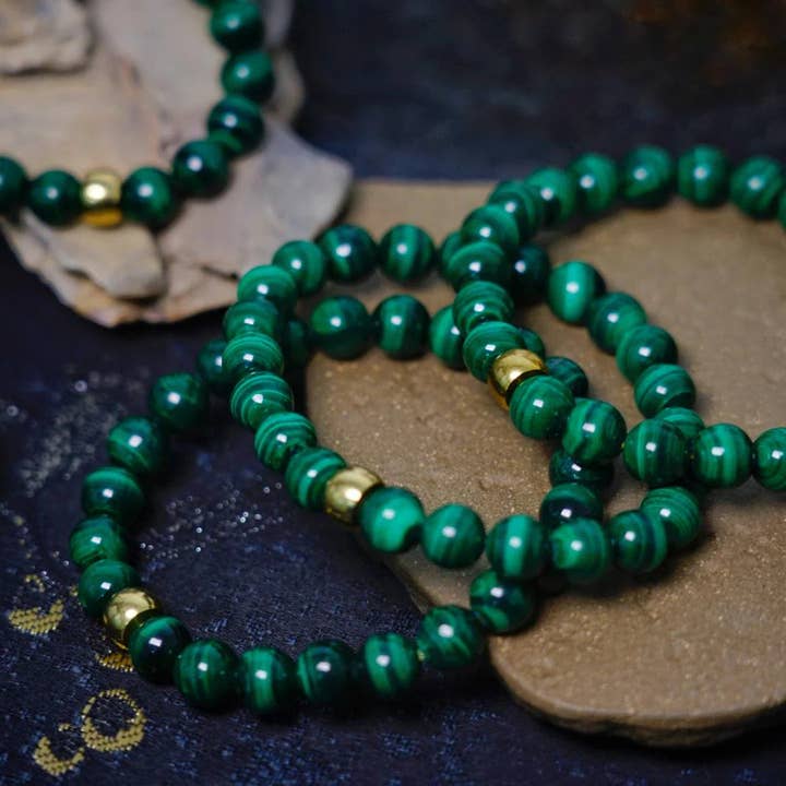 Moon Rituals - Wholesale Beaded Bracelet - Natural Malachite Bracelet – Heart Healing and Emotional Balance