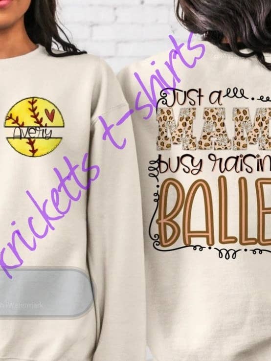 Raising a Baller- softball for wholesale by Kricketts' T-shirts