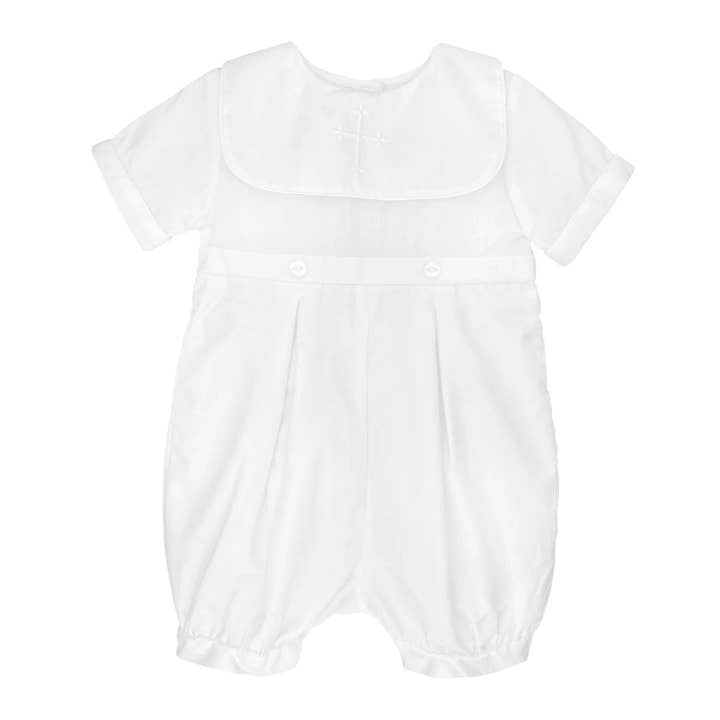 Petit Ami & Zubels - Wholesale Jumpsuit - Baby - Embroidered Cross Christening Romper