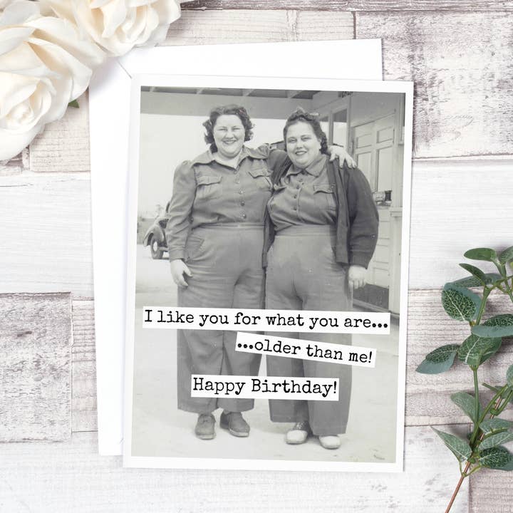 I Like You For What You Are... Birthday Card. 551 for wholesale by Raven's Rest Studio