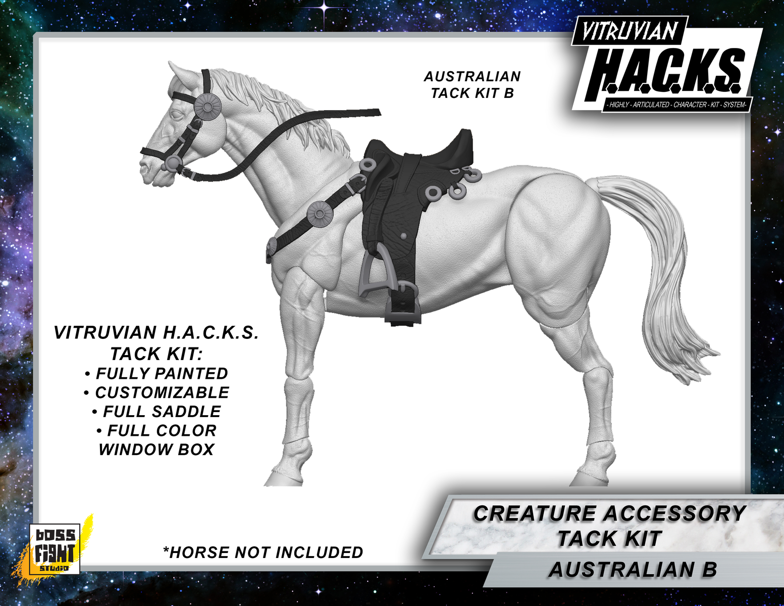Boss Fight Studio Llc - Wholesale Figurine Toy - Kids - MIGHTY STEEDS - AUSTRALIAN TACK KIT - ACTION FIGURE ACCESSORIES1