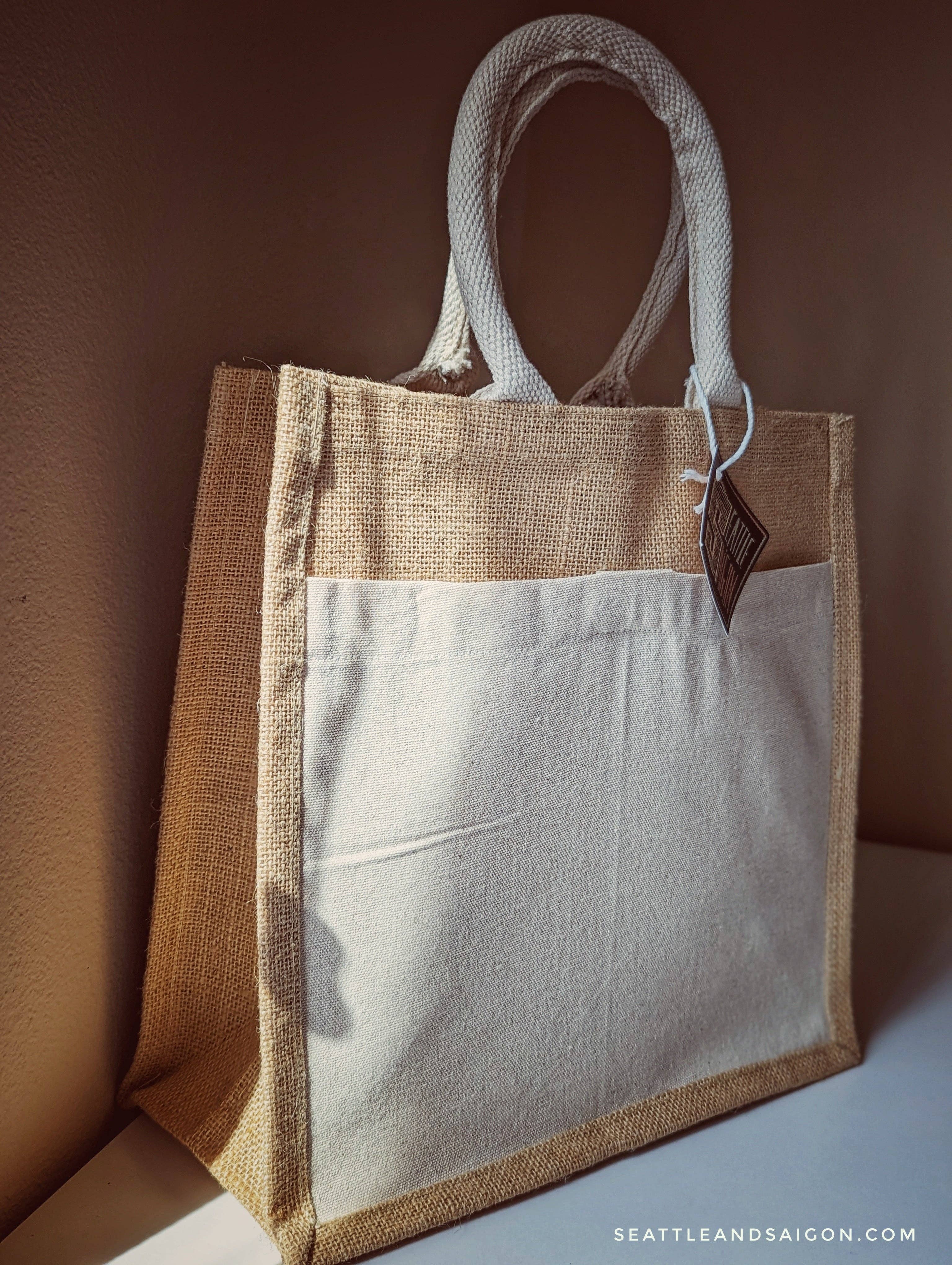 Seattle and Saigon - Wholesale Tote Bag - Women's - JUTE HANDBAG