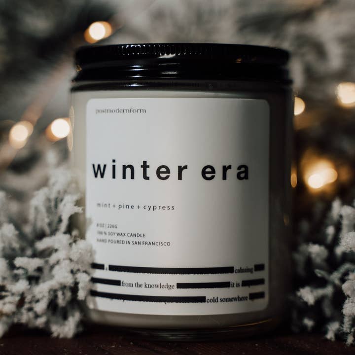 postmodernform - Wholesale Jar/Filled Candle - winter era / mint + pine + cypress soy wax candle1