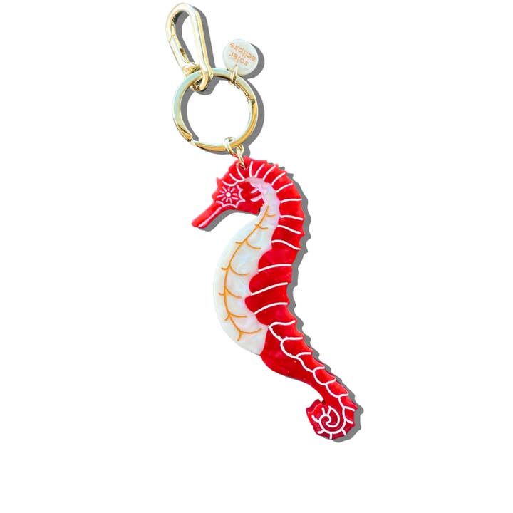 Solar Eclipse – wholesale Keychain – Women's – Hand-painted Seahorse Bag Charm + Keychain | Eco-Friendly3