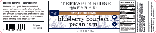 Terrapin Ridge Farms - Vente Confiture/gelée - Confiture de bleuets, bourbon et pacanes 5 oz1
