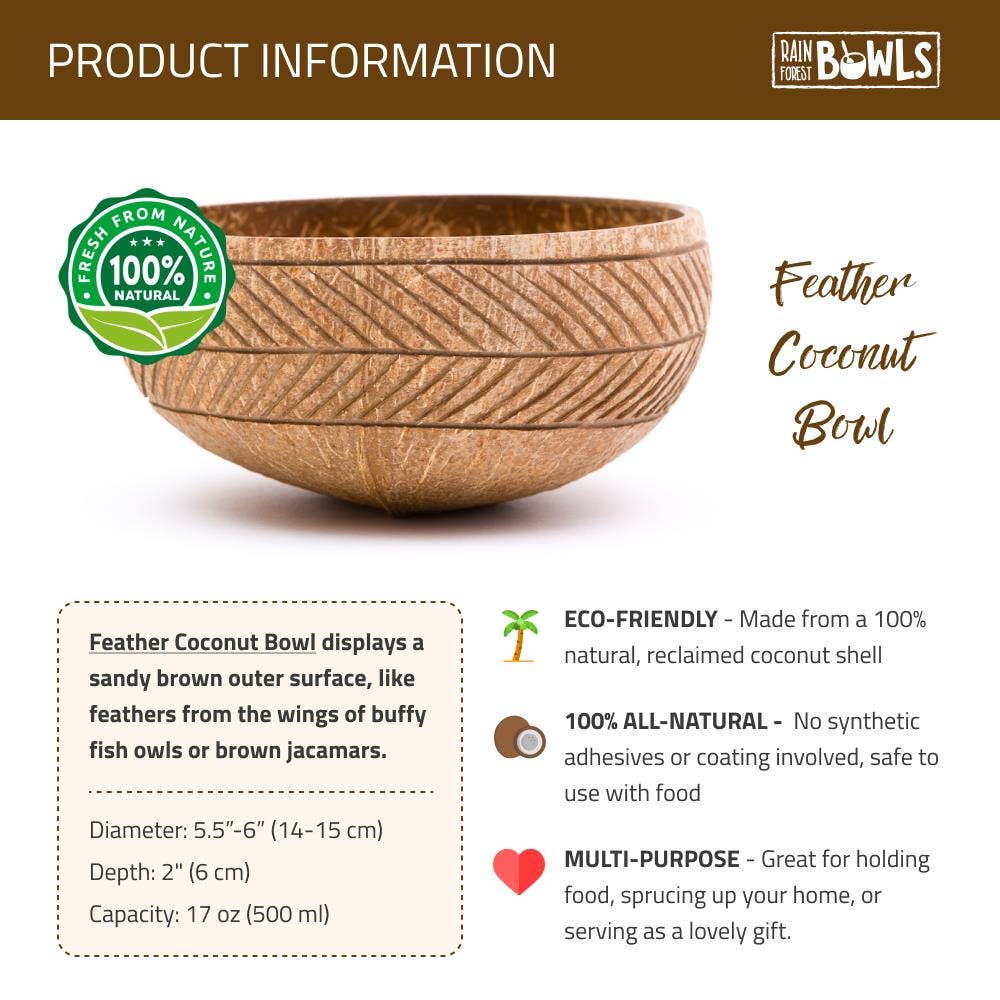 Rainforest Bowls – wholesale Skål – Fjäder kokos3