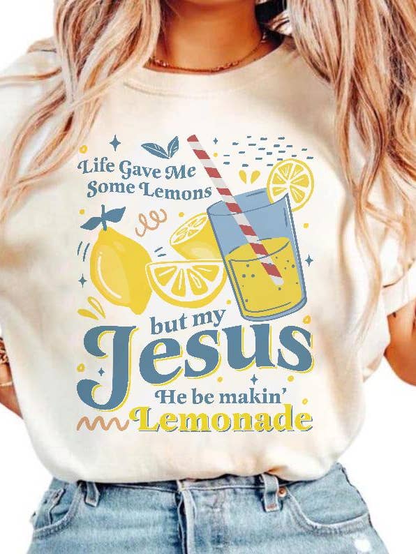 Glaime - Wholesale T-Shirt (Graphic) - Women's - Life Gave Me Some Lemons Comfort Colors Tee, Lemon Sweater2