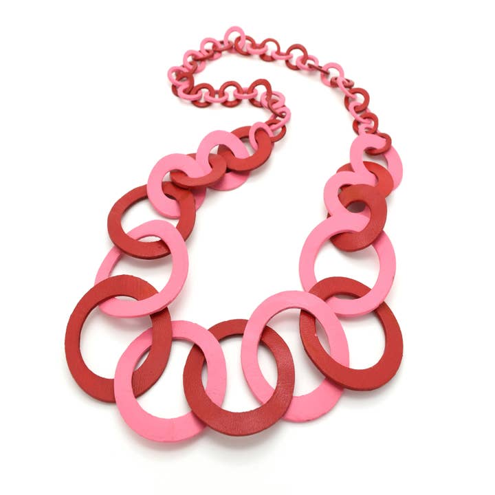 STUDIO 54 Leather Circle Necklace-97416 for wholesale by Nusantara Inc.