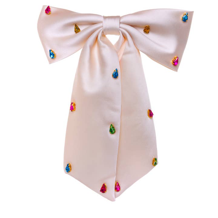 CREAM JEWELLED SATIN BOW and other Purchase wholesale stick on bows. Free returns & net 60 terms on Faire trending on Faire.