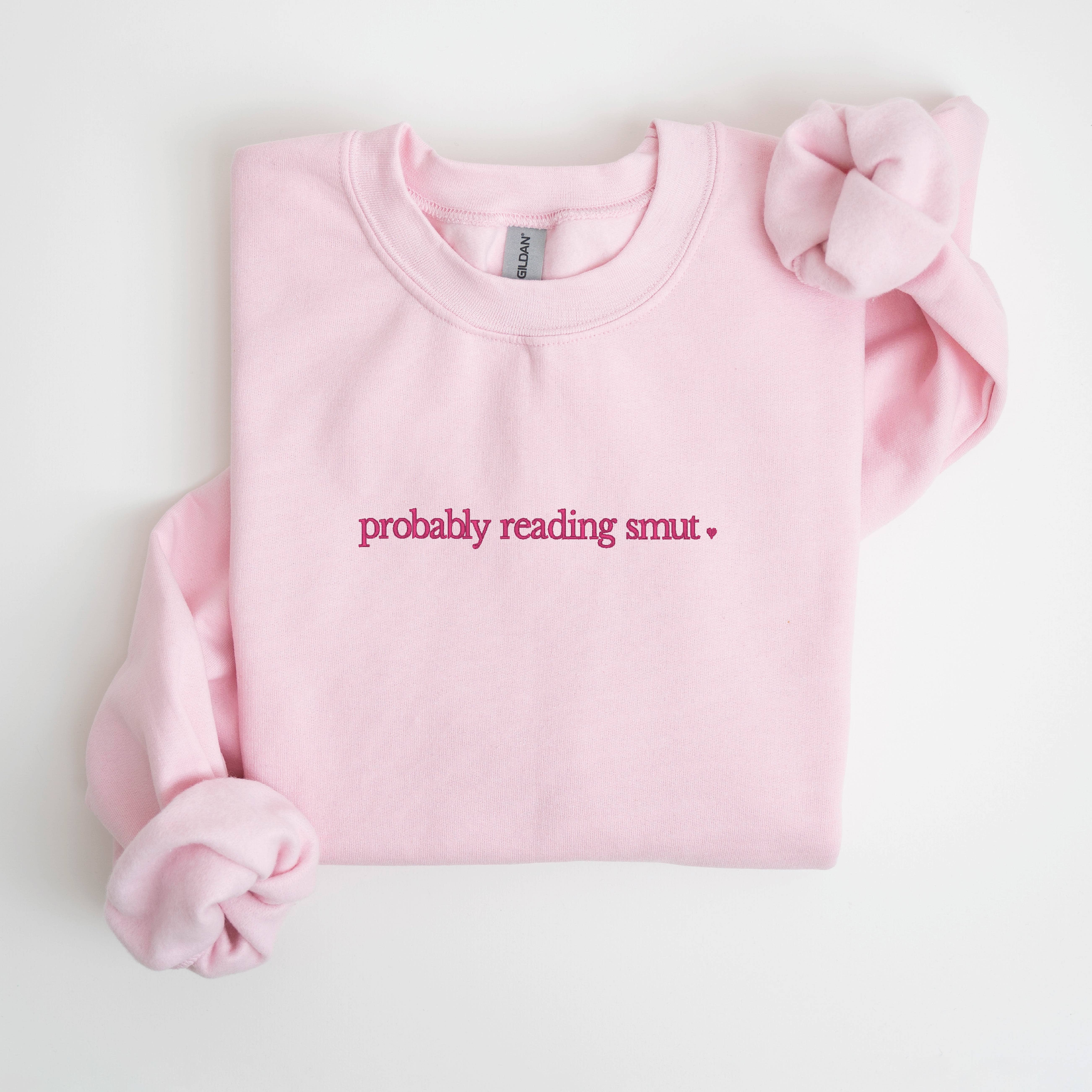 P E T I T R U E - Wholesale Sweatshirt - Women's - EMBROIDERED Probably Reading Smut Sweatshirt for Women  4