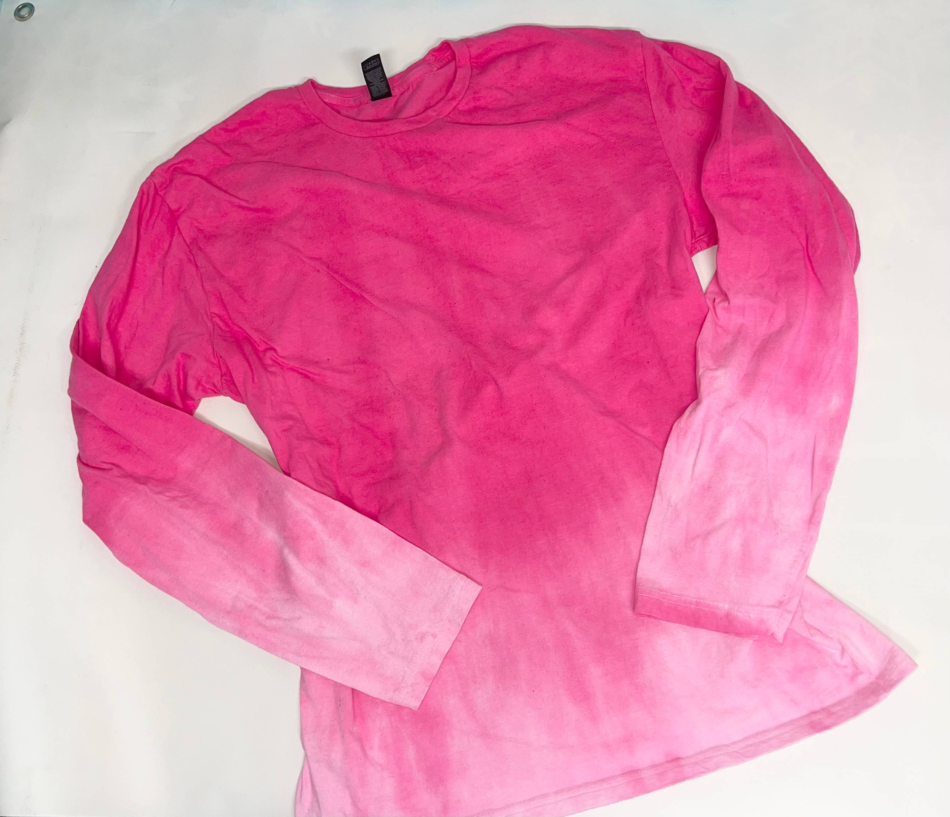 East Coast Customs - Wholesale Shirt - Unisex - Open Pack Hand Dyed Ombre Long Sleeve Shirt Graphic Blank0