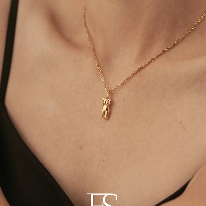 Furano Studio - Wholesale Pendant/Charm Necklace - 18K Gold Filled Female Body Pendant Necklace5