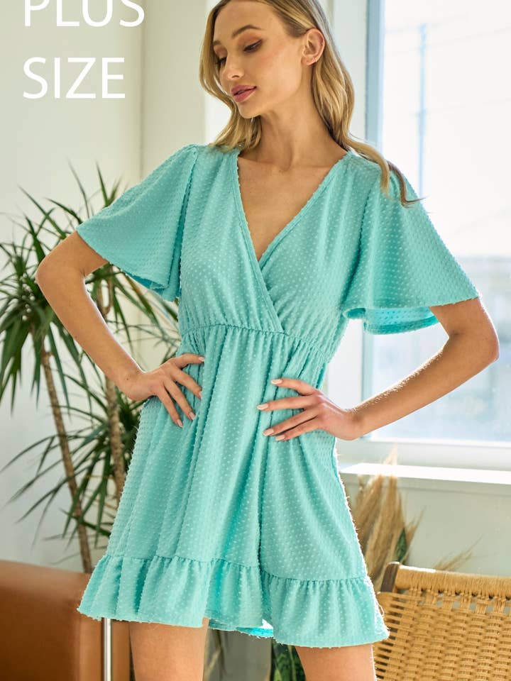 LMD5349PL- Robe mini à pois unis So into You taille plus pour la vente par lovely melody