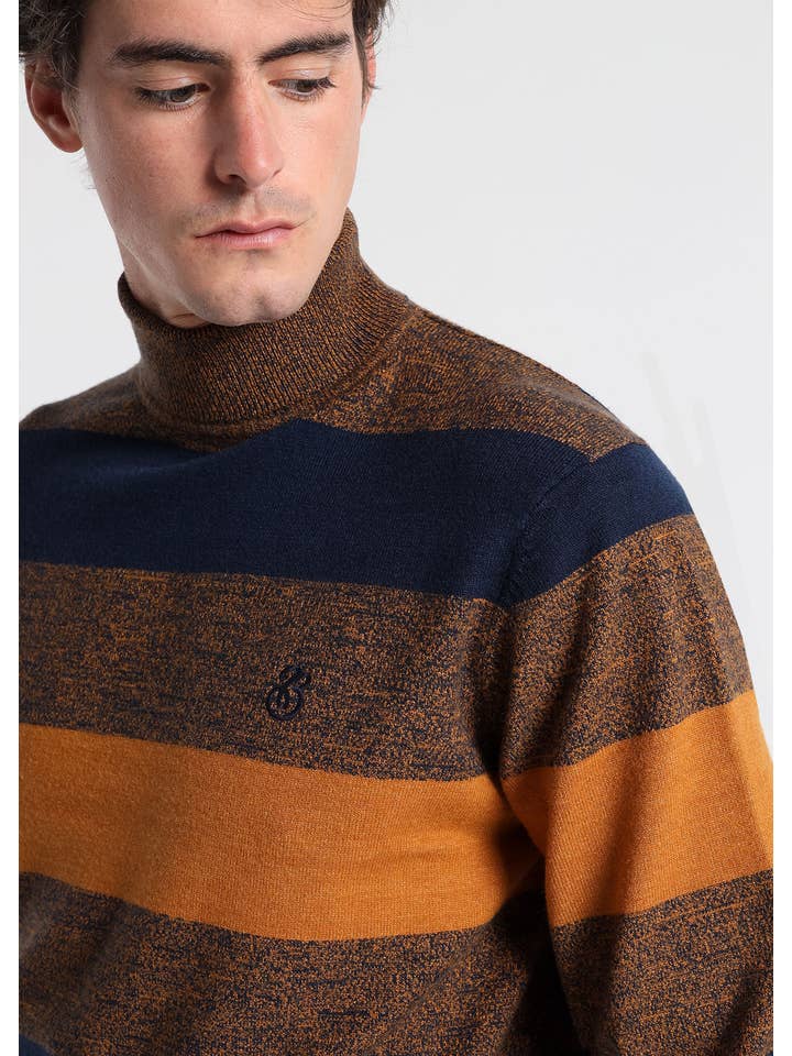 braun BENDORFF - Pullover mit Schwanenhalsausschnitt aus gedrehtem Garn für den Großhandel auf Faire